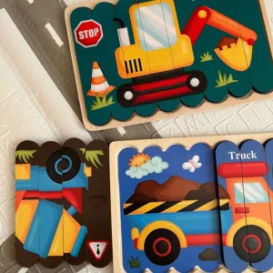 Primit Puzzle din Fâșii de Lemn 3D cu Desene Animate de la clientul P***e.