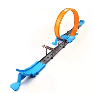 jucărie mașină catapultă, pistă de curse