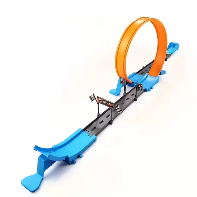 jucărie mașină catapultă, pistă de curse
