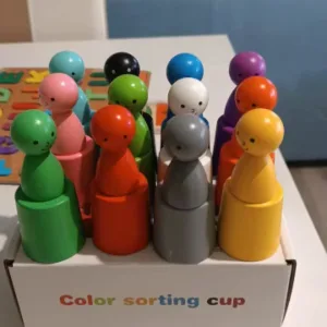 Am primit Papuși Peg în Cupe Montessori Jucărie de Sortare Culori de la clientul R***e.