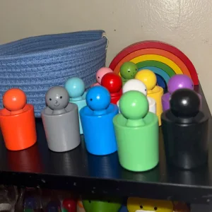 Am primit Papusi Peg în Cupe Montessori Jucărie de Sortare Culori de la clientul K****n.