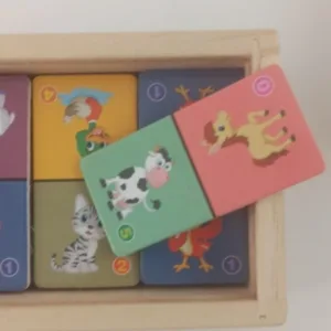 Set de Domino cu Animale din Lemn primit de la clientul S****a.