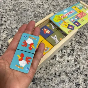 Set de joc Domino cu animale din lemn primit de la clientul N***q.
