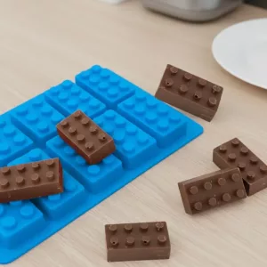 Tavă de Gheață din Silicon în Formă de Cărămizi