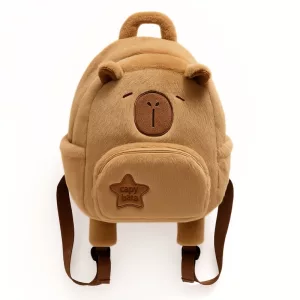 cute backpack, kawaii backpack, plush backpack, capybara backpack