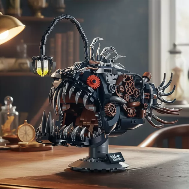 lantern fish building blocks, sea creature assembly toy