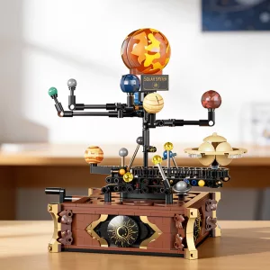 Set constructie Sistem Solar DIY Blocuri Spațiale pentru Copii