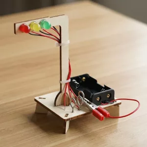 Jucărie științifică pentru copii - Model semafor din lemn