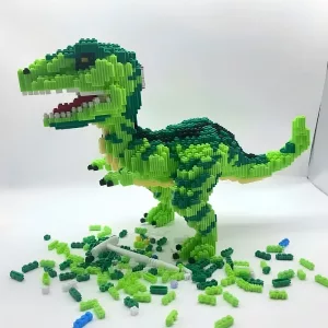 Set Montessori de Blocuri de Construit Dinozauri DIY pentru Copii