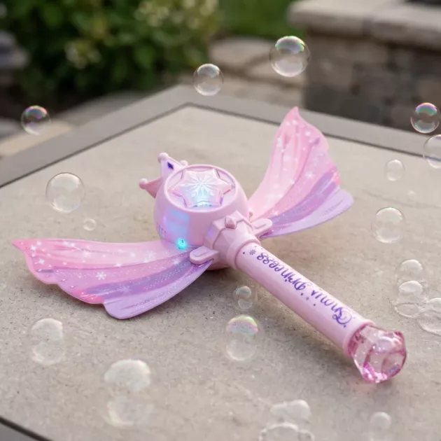light up bubble wand, bubble blower wand, princess bubble wand