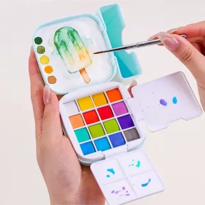 Set de pictură cu 16 acuarele, kit de artă pentru copii