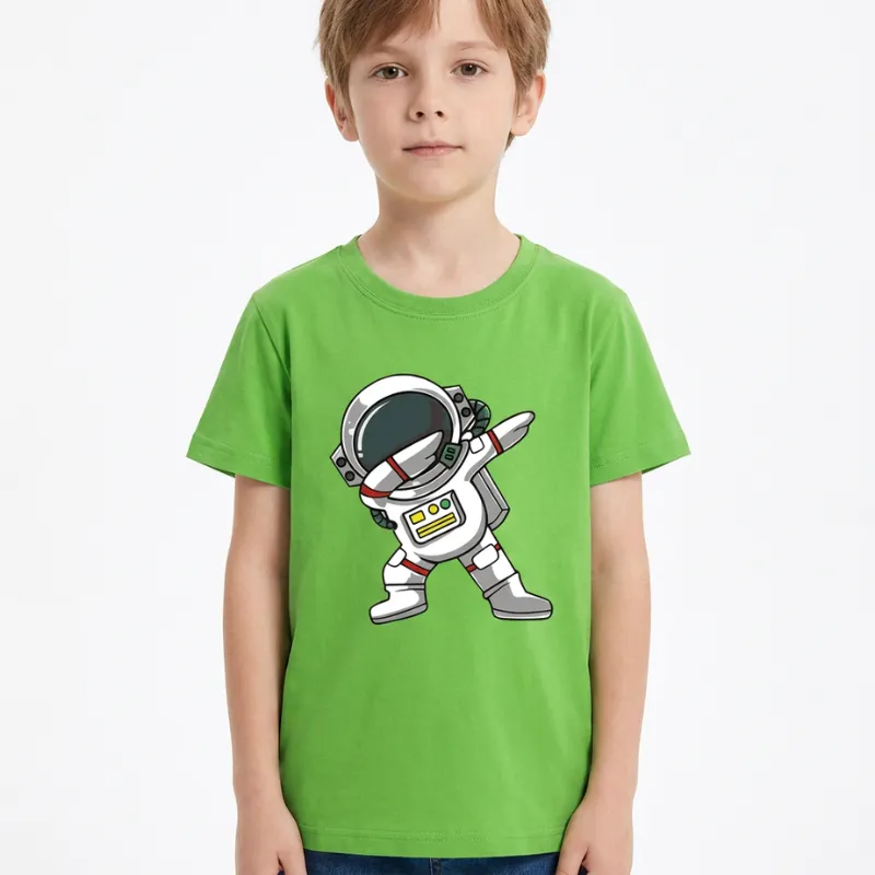 Tricou de vară din bumbac cu astronaut drăguț pentru copii
